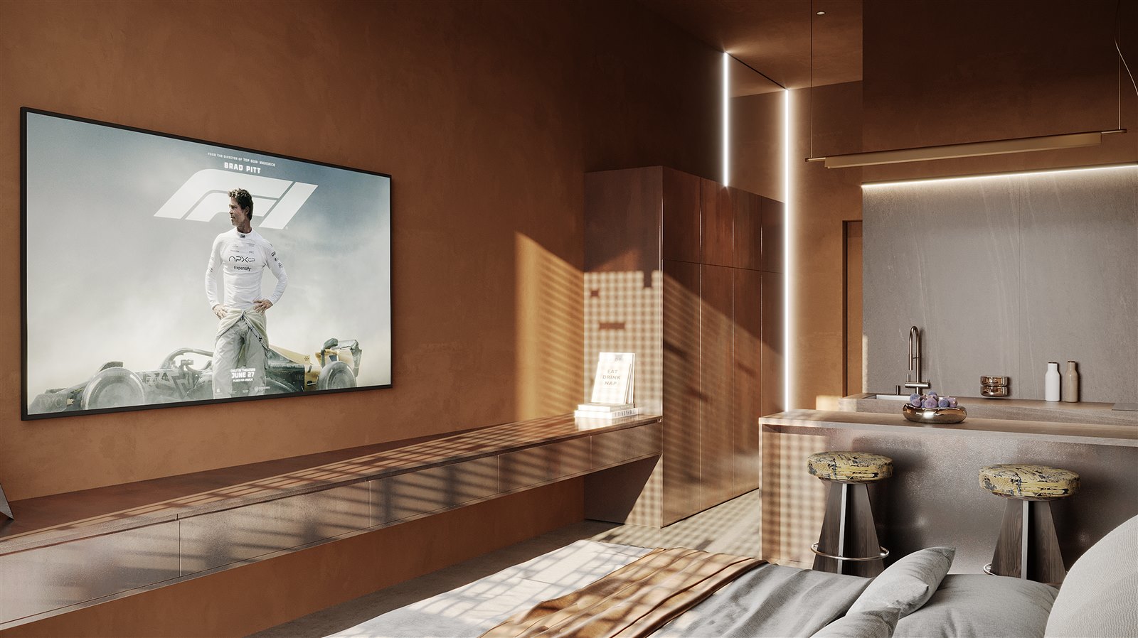 Studio villa interior